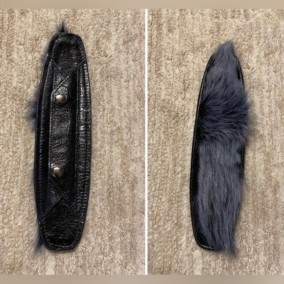 Sondra Roberts New York Blue Faux Croc Print Crossbody or Shoulder Bag or Clutch - Picture 13 of 16